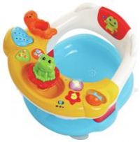 VTech 2-in-1 Interactive Bath Seat, Baby Bath Toy with Lights and Music, Interactive Baby Musical Toys with Shapes, Animals and Numbers, Educational Baby Toy for Water and Floor Play, 6 Months +