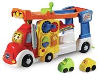 VTech Toot-Toot Drivers Big Vehicle Carrier, Baby Interactive Toys for Toddlers, 2-in-1 Car Carrier with Two Mini Vehicles, Toy Cars with Sounds and Music, Suitable for Kids Aged 1 to 5 Years Old