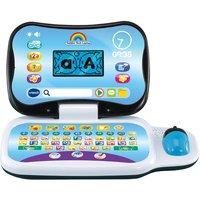 VTech Toddler Tech Laptop, Interactive Educational Computer Toy, 20 Games Learn Alphabet, Letters, Shapes, Numbers, Music & French, Kids Age 2, 3, 4 + Years, English Version,Blue,Medium