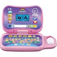 VTech Toddler Tech Laptop, Pink Interactive Educational Computer Toy, 20 Games for Pre-School Children, Learn Alphabet, Letters, Shapes, Numbers, Music & French, Kids 2, 3, 4 + Years, English Version