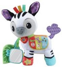 VTech Baby On-the-Go Soft Zebra, Sensory Toy with Colours, Lights, Music & Sounds, for Boys & Girls from 3, 6, 12, 24 + months, English Version