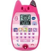 VTech Gabby/'s Dollhouse A Meow-Zing Phone, Official Gabby/'s Dollhouse Toy, Interactive Role Play Phone, Toy Phone with Voice Activation, Ringtones & Games, Gift for Ages 3, 4+ Years, English Version