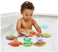 VTech Stack & Splash Bathtime Boats, Stacking & Linking BathTub Toy with 9 Colourful Boats & 3 Animal Characters, Bath Gift for Babies & Toddlers 0, 6, 12 months +, English version