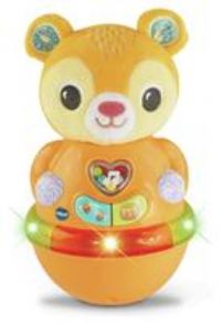 VTech Baby Rock and Roll Bear, Interactive Wobble Toy with Motion Sensor for Cause & Effect Play, Phrases, Sounds & Songs for Sensory & Motor skills, for Babies 6, 9, 12, 18 months +, English Version