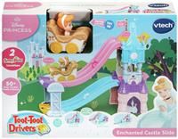 VTech Toot-Toot Drivers Enchanted Castle Slide, Official Disney Princess Playset with Included Cinderella Vehicle, Lights, Phrases, Songs, Interactive Toddler Toy 12 Months, 2, 3, 4+, English Version