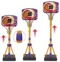 VTech Counting Hoops Basketball Stand, Adjustable Basketball Stand with Electronic Backboard & LED Screen, 3 Games, Sound Effects & Light Show, Toddler Toy for 3, 4, 5+ Years, English Version