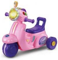 VTech Baby 2-in-1 Ride & Balance Scooter, Pink, Balance Bike Mode & Trike Mode, Light-up Headlight, Songs, Road Safety Phrases & Scooter Sounds, Toy for Toddler 12, 18, 24 months +, English version