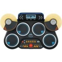VTech Kidi DJ Drums, Light-up Electronic Drum Kit for Kids, with 4 Drums, 2 Cymbals, Drum Sticks, Bluetooth, Coach Mode and More, Music Toy for Ages 5, 6, 7Plus Years, English Version