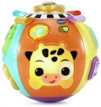 VTech Baby Animal Discoveries Ball, Interactive Baby Toy with Lights, Shapes, Fun Sound Effects, Different Textures for Sensory Play, Gift for Ages 3, 6, 9, 12 Months +, English Version