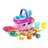 LeapFrog 603603 Shapes & Sharing Picnic Basket Baby Toy Educational and Interactive 16 Pieces for Creative and Learning Play For Boys & Girls 6 months, 1,2,3 Year Olds, Pink, One Size