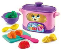 LeapFrog Choppin/' Fun Learning Pot, Pink, Roleplay Kitchen Toy for Children, Interactive Learning Toy for Pretend Play with Food Names, Recipes and Colours, Gift for 12 Months Plus, English Version