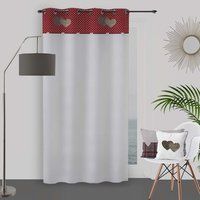 Soleil d/'ocre Rideau with Eyelets, Although, Cotton, 130 x 250 cm, Love Red