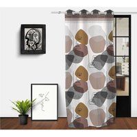 Soleil d/'ocre Modern Rideau for Eyelets, Eyelets, Polyester, Multi-Colour, 140 x 250 cm