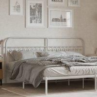 Metal Headboard White 200 cm