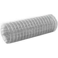 Chicken Wire Fence Galvanised Steel 25x0.5 m Silver