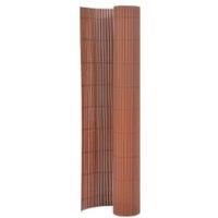 Double-Sided Garden Fence 110x300 cm Brown