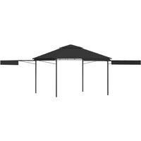 Gazebo with Double Extending Roofs 3x3x2.75 m Anthracite 180g/m