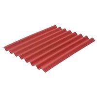 Onduline Easyline Intense Red Bitumen Corrugated Roof Sheet - 760 x 1000 x 2.6mm
