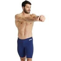 Arena Solid Team Men/'s Swimming Swimsuit, Quick-Drying Swimsuit, Men/'s Jammer Swimsuit, MaxLife Fabric with Maximum Chlorine Resistance and UPF 50+ UV Protection Navy-White