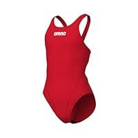 Arena Unisex Kid/'s Tech Solid Swimsuit, Red-White, 128