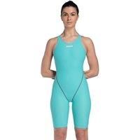 Arena Womens Powerskin Next Fina Approved Tech Suit Recycled Fabric Swimsuit Lined One Piece With Reinforced Shoulder Straps, Blue, 24 EU