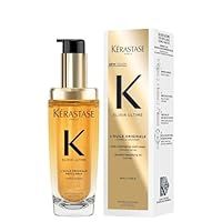 Kérastase Elixir Ultime Hair Oil Refillable, Nourishes Dull Hair, For All Hair Types, Strengthens and Protects Hair From Heat, With Argan and Camellia Oil, L/'Huile Originale, 75ml