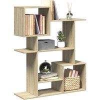 Room Divider Bookcase Sonoma Oak 92x29x112 cm Engineered Wood