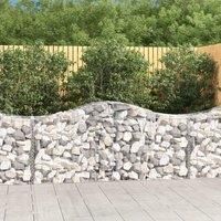 Arched Gabion Basket 200x50x80/100 cm Galvanised Iron