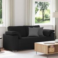 Black Loveseat Sofa - 140 cm Fabric