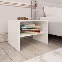 Bedside Cabinet High Gloss White 40x30x30 cm Engineered Wood