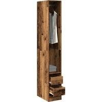 Wardrobe Old Wood 30x50x200 cm Engineered Wood