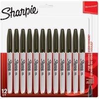 Sharpie Pens Permanent Marker Fine Point BLACK - 1, 2, 4, 6, 12 or 24 PACK