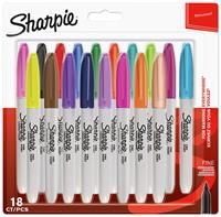Sharpie Permanent Markers | Fine Point | Assorted Fun Colours | 18 Count