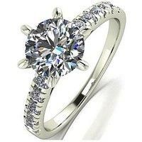 Moissanite Lady Lynsey 9Ct White Gold 2Ct Total Solitaire Ring