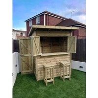 Churnet Valley Garden Furniture Garden Bar 6X4, Brown