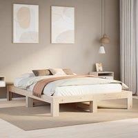 Bed Frame without Mattress 140x200 cm Solid Wood Pine