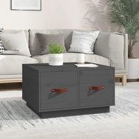Coffee Table Grey 60x53x35 cm Solid Wood Pine