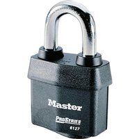 Master Lock Pro Series Heavy Duty Weatherproof Padlock [CEN Insurance Approved] [Key] [Outdoor] 6127EURD – for Transportation and Industrial Applications