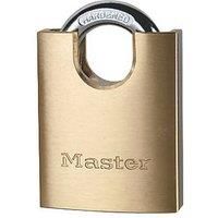 Master Lock Solid Brass 50mm Padlock 5 Pin Shrouded Shackle. NEW!