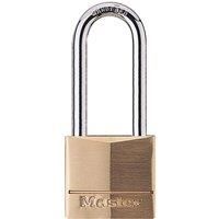Master Lock 140EURDLH Key Padlock with Brass Body and High Shackle, Gold, 8,9 x 4 x 1,3 cm