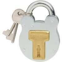 Master Lock 50mm wide zinc plated steel body padlock - Old English Padlock