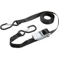 Master Lock MLK3109E 3109EURDAT Certified Ratchet Strap with S Hook, Black, 5m x 25mm