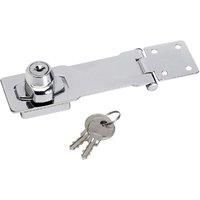 Master Lock 725EURD Door Glasp on Hasp with Key Lock, 11.8 x 4.1 cm
