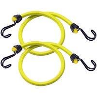Master Lock 3022EURDAT Bungees with Reverse Hooks, Yellow, 100 cm, Set of 2