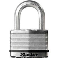 MASTER LOCK Heavy Duty Padlock [Key] [Laminated Steel] [Weatherproof] M5EURD - Best Used for Storage Units, Sheds, Garages, Fences