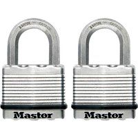 MasterLock M5T x2 25mm Shackle Excell Steel 50mm Padlocks