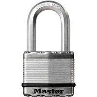 Master Lock Heavy Duty Padlock [Key] [Laminated Steel] [Medium Shackle] [Weatherproof] M15EURDLF - Best Used for Storage Units, Sheds, Garages, Fences