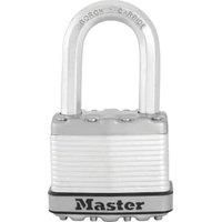 MASTER LOCK Heavy Duty Padlock [Key] [Laminated Steel] [Weatherproof] [Medium Shackle] M5EURDLH - Best Used for Storage Units, Sheds, Garages, Fences