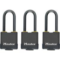 Master Lock Excell Weather Proof Padlocks 48mm x 38mm 3 Pack M115TRILF