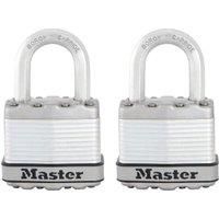 MASTER LOCK EXCELL PADLOCK 2X 45MM X 24MM - FAST FREE UK SHIPPING!
